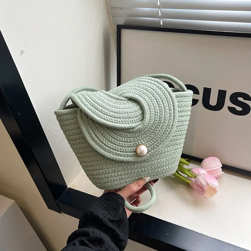 Green Woven Crossbody Bag for Women 2025 - Image 4