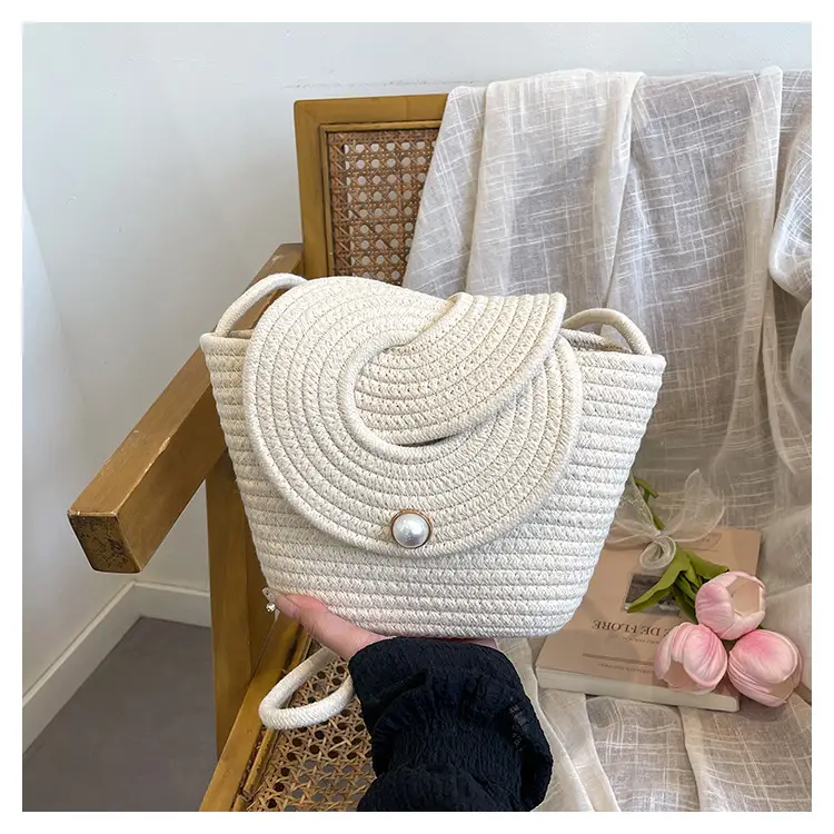 Green Woven Crossbody Bag for Women 2025 - Image 3