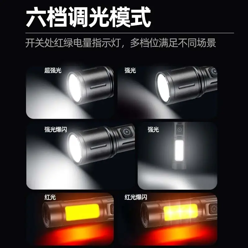 White Laser Flashlight Aluminum Zoom Multi-Function Work Light - Image 3