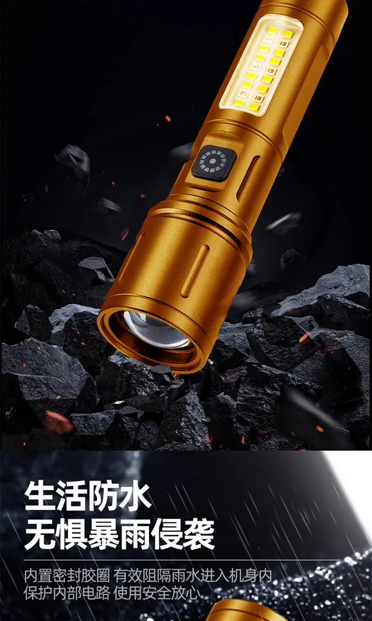 White Laser Flashlight Aluminum Zoom Multi-Function Work Light β feature 14