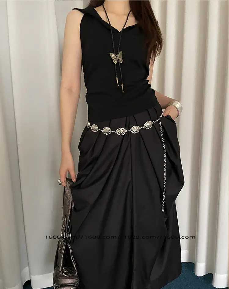 Vintage Bohemian Silver Chain Waist Belt for Women — feature 11