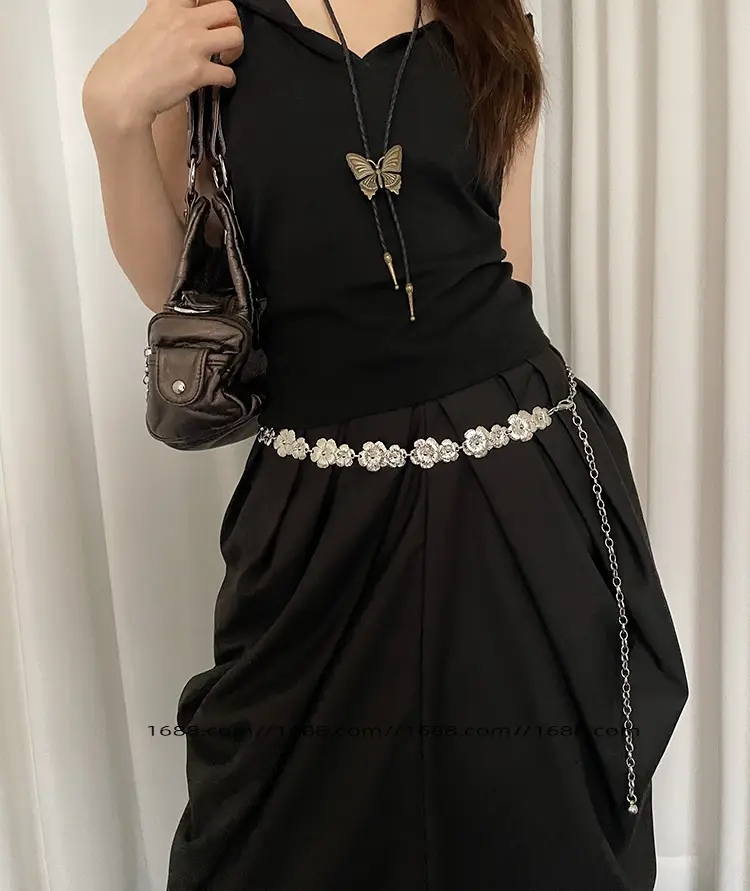 Vintage Bohemian Silver Chain Waist Belt for Women — feature 7