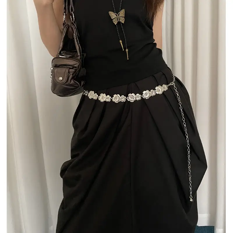 Vintage Bohemian Silver Chain Waist Belt for Women - Image 6