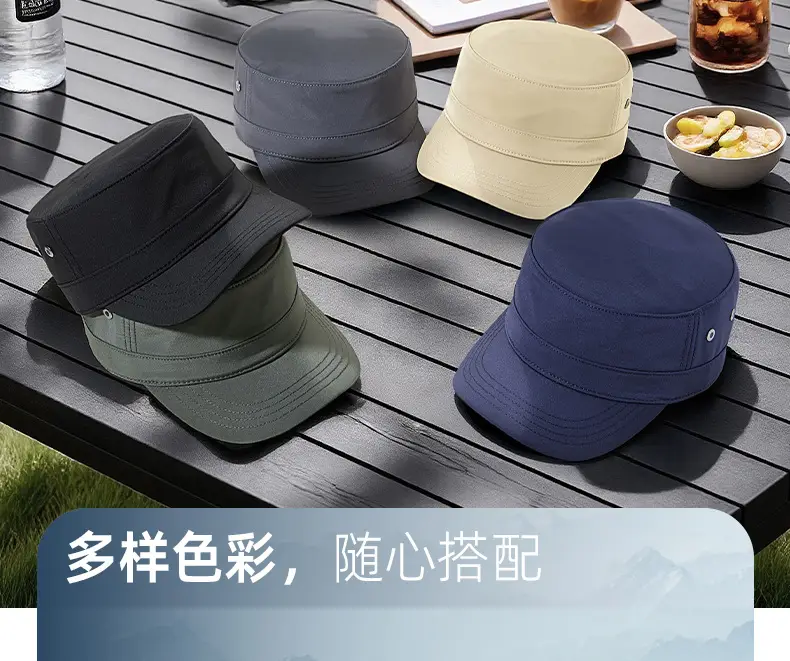 Men White Flat Cap Outdoor Wear — feature 16