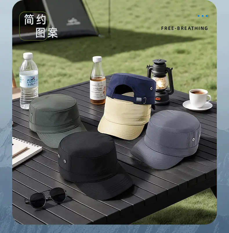 Men White Flat Cap Outdoor Wear — feature 31