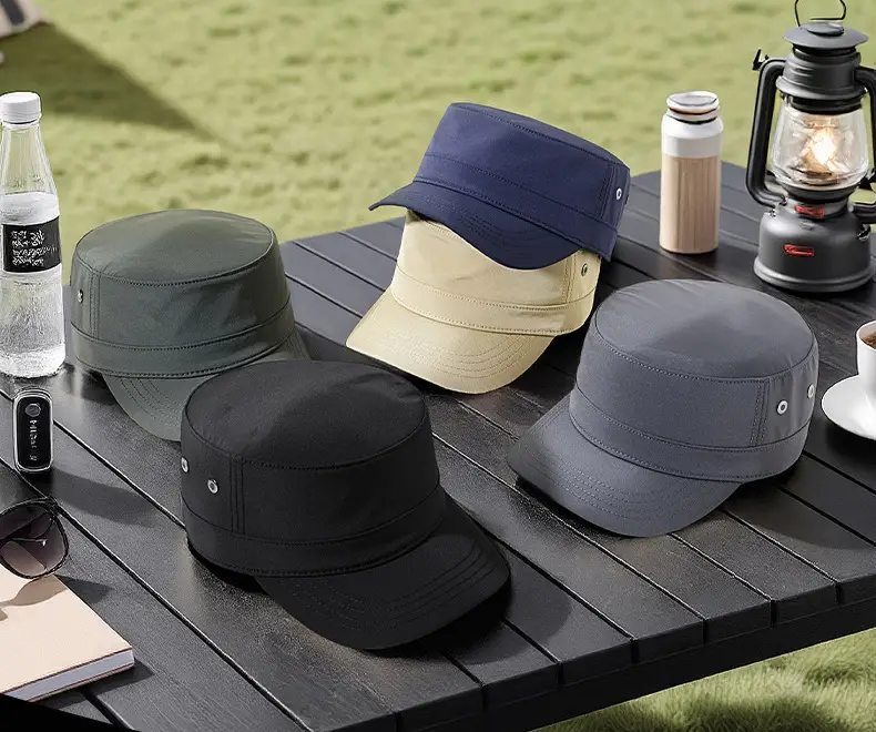Men White Flat Cap Outdoor Wear — feature 9