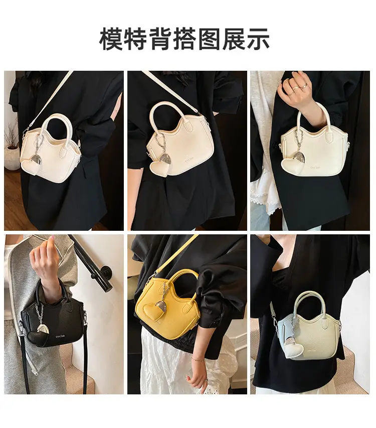 Women's White Leather Bucket Bag 2025 Summer Fashion — feature 11