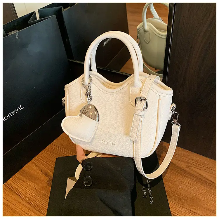 Women's White Leather Bucket Bag 2025 Summer Fashion — feature 17