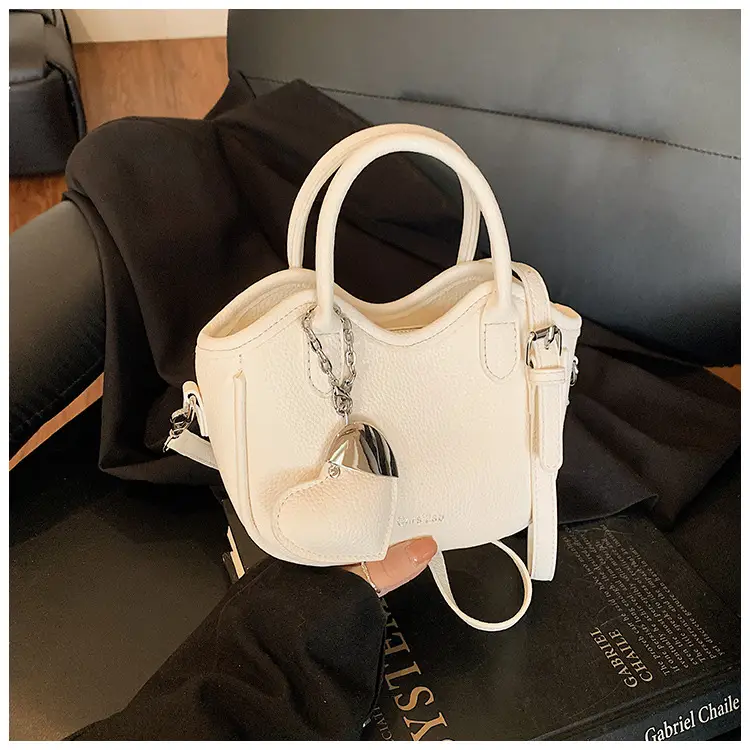 Women's White Leather Bucket Bag 2025 Summer Fashion — feature 18