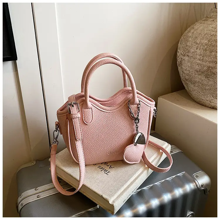 Women's White Leather Bucket Bag 2025 Summer Fashion — feature 24