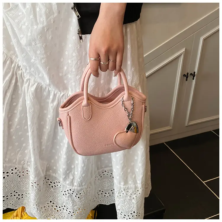 Women's White Leather Bucket Bag 2025 Summer Fashion — feature 33