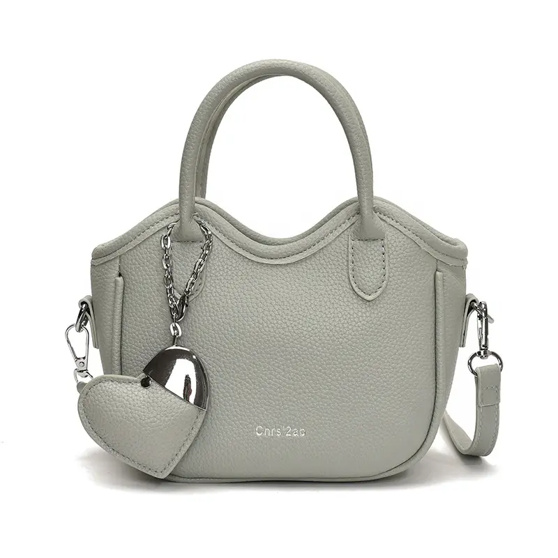 Women's White Leather Bucket Bag 2025 Summer Fashion - Image 3