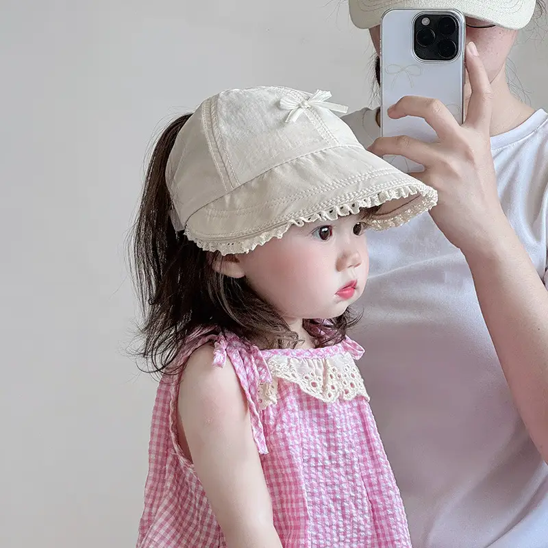 Girls' Sweet Sun Hat with Lace Cap Baby Girl - Image 5