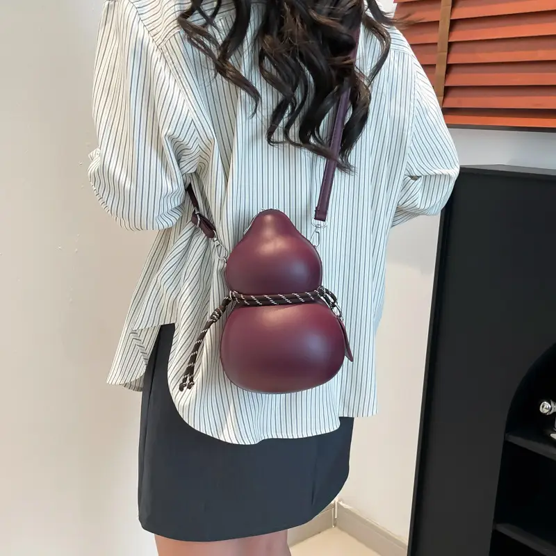 Cross-Border Wine Gourd Bag Niche Design Texture Shoulder Bag - Image 8