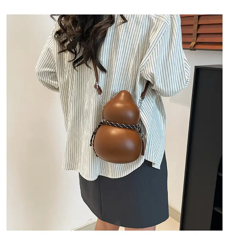 Cross-Border Wine Gourd Bag Niche Design Texture Shoulder Bag — feature 29