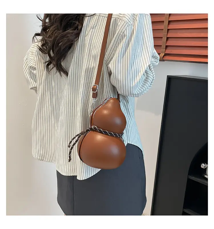 Cross-Border Wine Gourd Bag Niche Design Texture Shoulder Bag — feature 30
