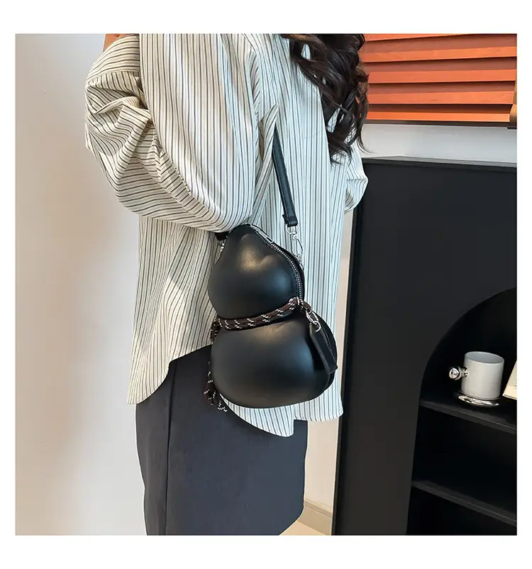 Cross-Border Wine Gourd Bag Niche Design Texture Shoulder Bag — feature 34