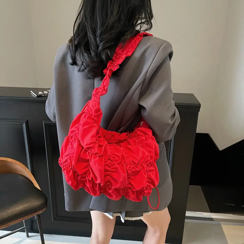 Trendy Pleated Shoulder Bag Women 2025 New Style