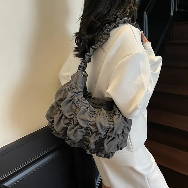 Trendy Pleated Shoulder Bag Women 2025 New Style