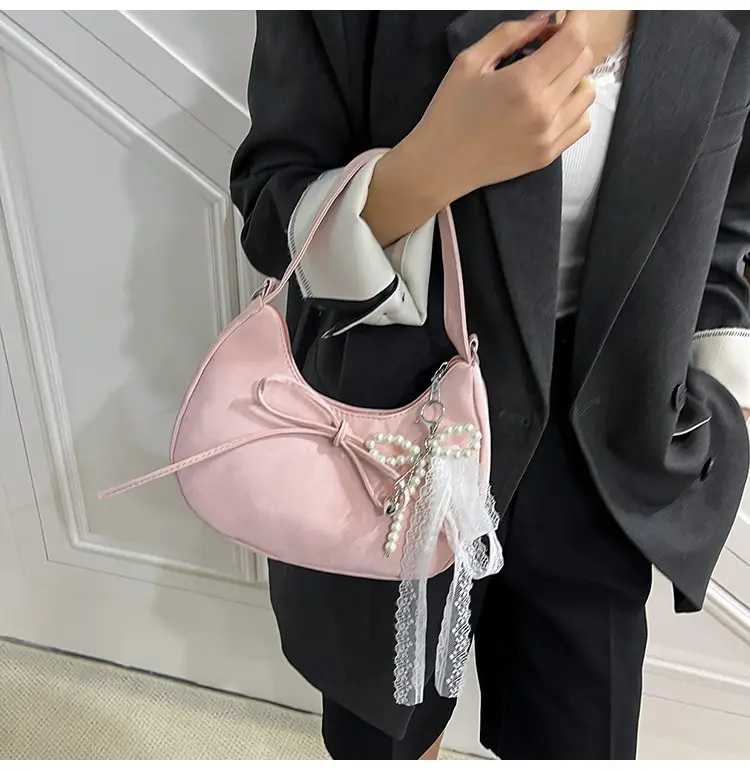 Pink Vintage Crossbody Shoulder Bag for Women — feature 14