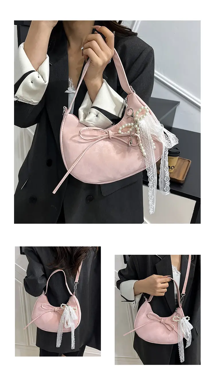 Pink Vintage Crossbody Shoulder Bag for Women — feature 27