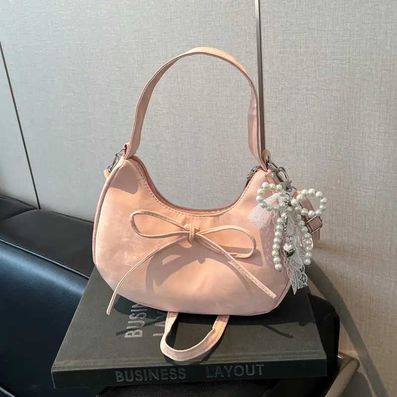 Pink Vintage Crossbody Shoulder Bag for Women - Image 4