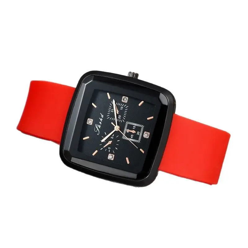 Square Dial Luxury Watch with Leather Band - Image 10
