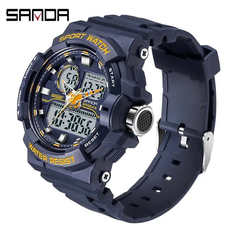 Sanda Sport Watch Purple Water Resistant Multifunctional Electronic - Image 31