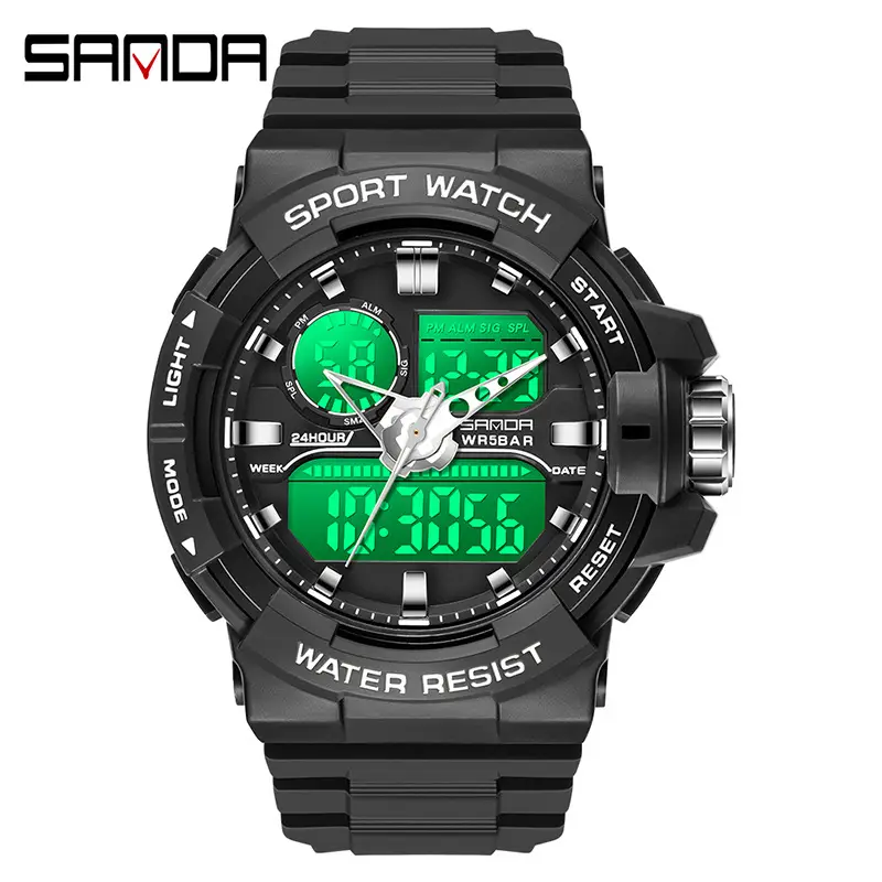 Sanda Sport Watch Purple Water Resistant Multifunctional Electronic - Image 10