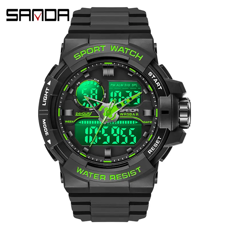 Sanda Sport Watch Purple Water Resistant Multifunctional Electronic - Image 11