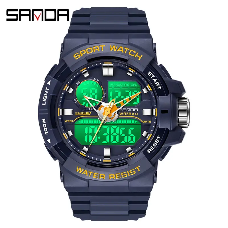 Sanda Sport Watch Purple Water Resistant Multifunctional Electronic - Image 12