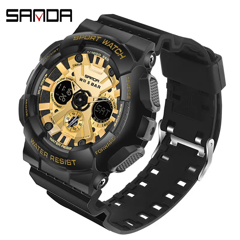 Sanda Sport Watch Purple Water Resistant Multifunctional Electronic - Image 13