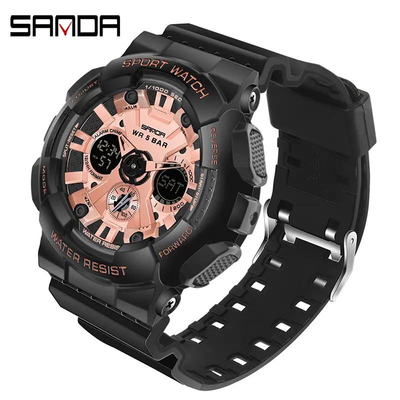 Sanda Sport Watch Purple Water Resistant Multifunctional Electronic - Image 14