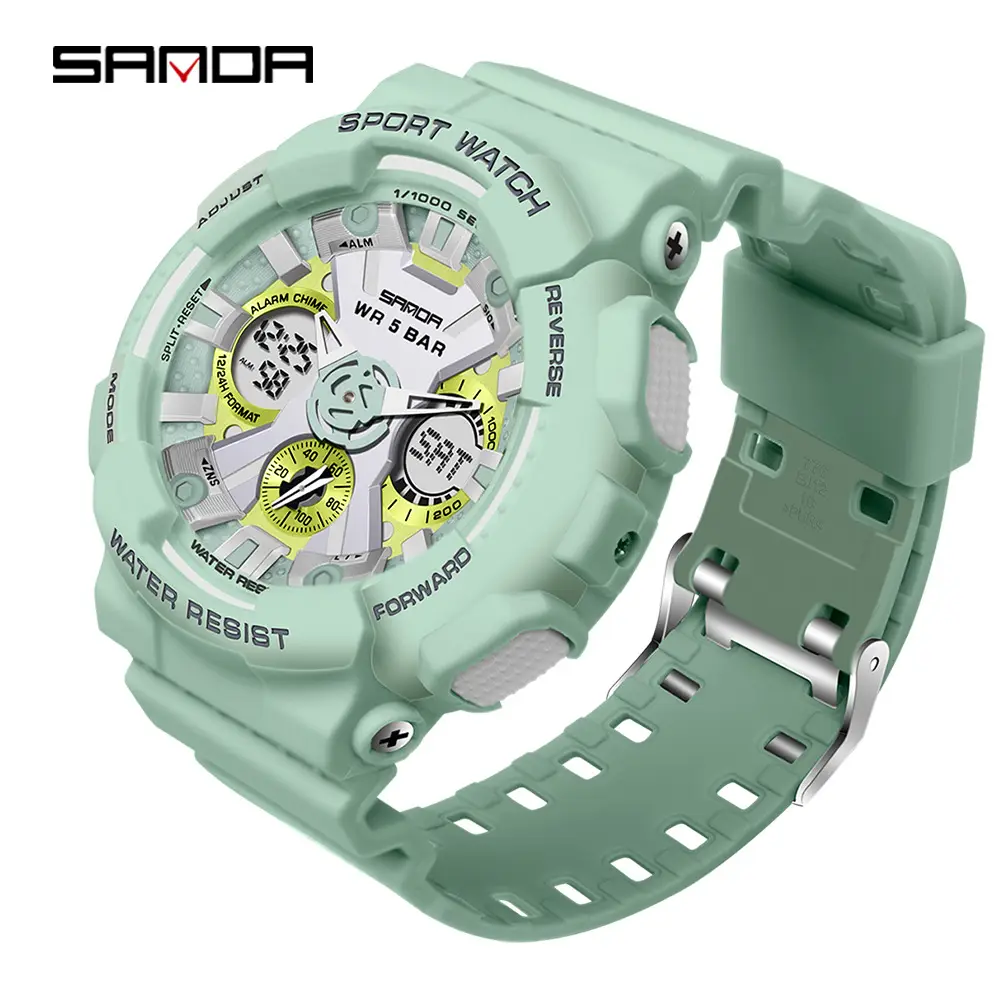 Sanda Sport Watch Purple Water Resistant Multifunctional Electronic - Image 16