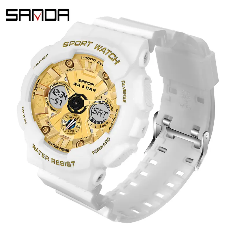 Sanda Sport Watch Purple Water Resistant Multifunctional Electronic - Image 18