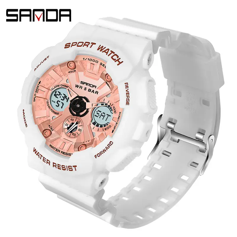 Sanda Sport Watch Purple Water Resistant Multifunctional Electronic - Image 19