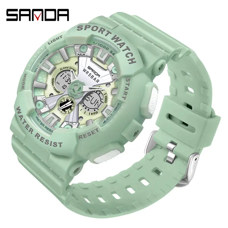 Sanda Sport Watch Purple Water Resistant Multifunctional Electronic - Image 21
