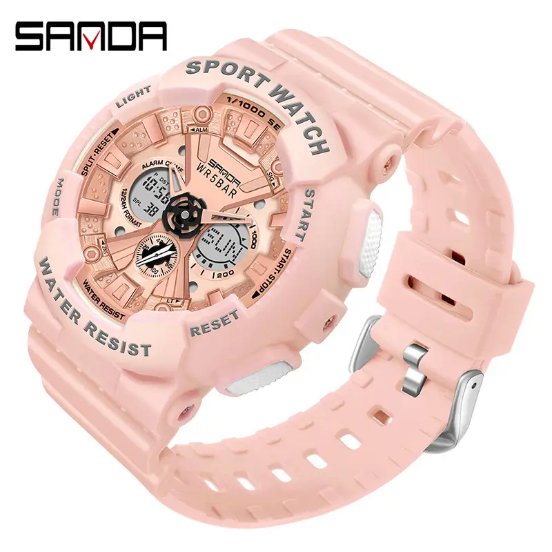 Sanda Sport Watch Purple Water Resistant Multifunctional Electronic - Image 22