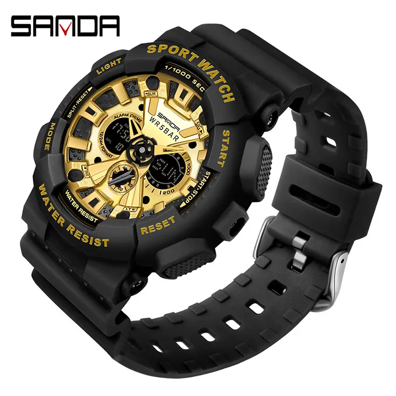 Sanda Sport Watch Purple Water Resistant Multifunctional Electronic - Image 26