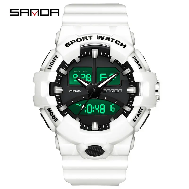Sanda Sport Watch Purple Water Resistant Multifunctional Electronic - Image 4