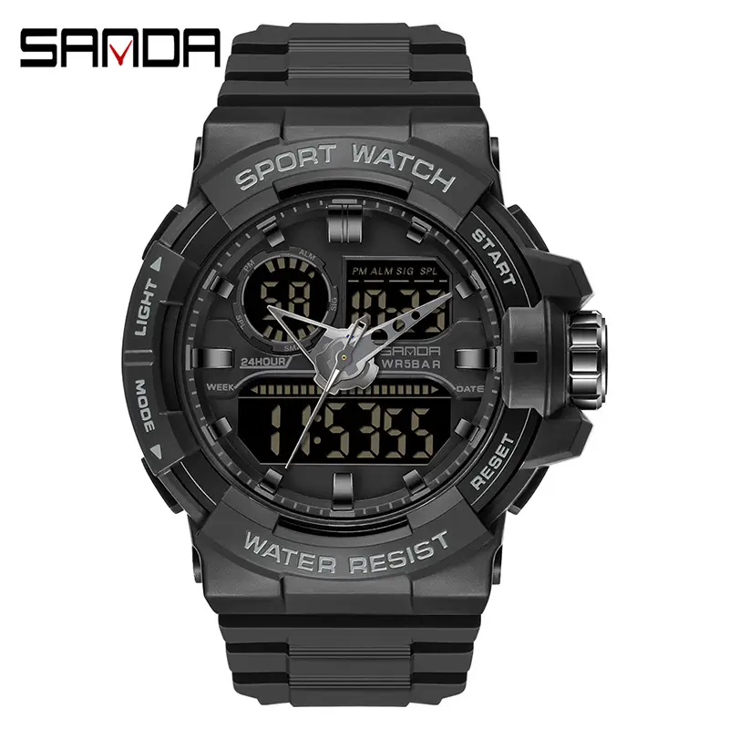 Sanda Sport Watch Purple Water Resistant Multifunctional Electronic - Image 7