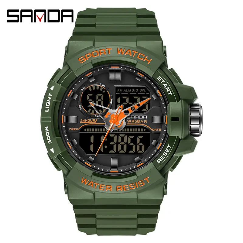 Sanda Sport Watch Purple Water Resistant Multifunctional Electronic - Image 9