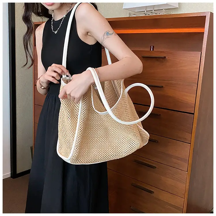 Women Woven Straw Shoulder Bag Large Capacity 2025 — feature 11
