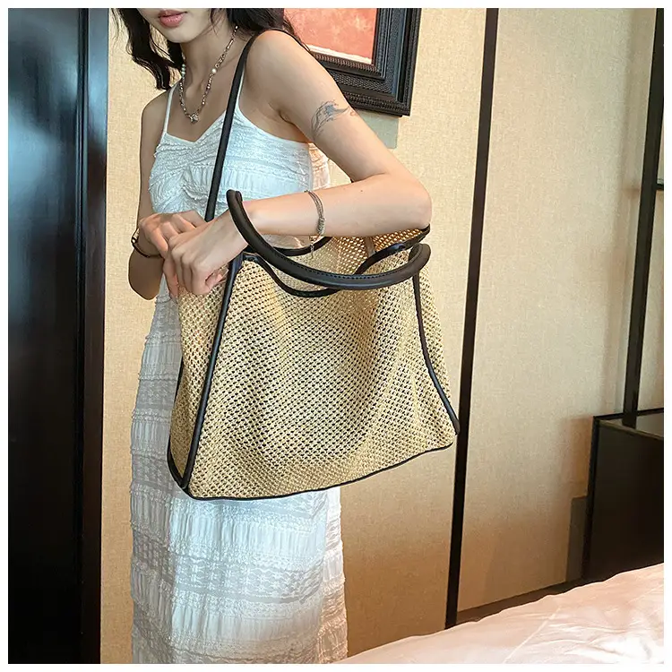 Women Woven Straw Shoulder Bag Large Capacity 2025 — feature 12
