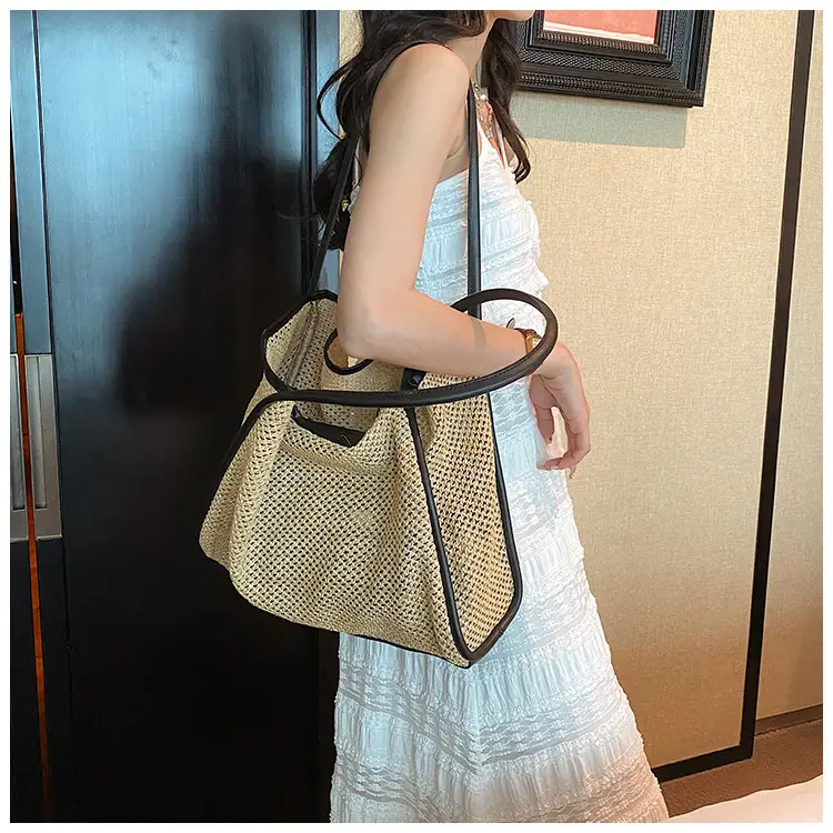 Women Woven Straw Shoulder Bag Large Capacity 2025 — feature 13