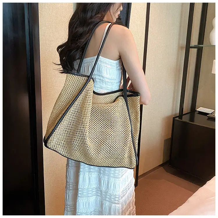 Women Woven Straw Shoulder Bag Large Capacity 2025 — feature 14