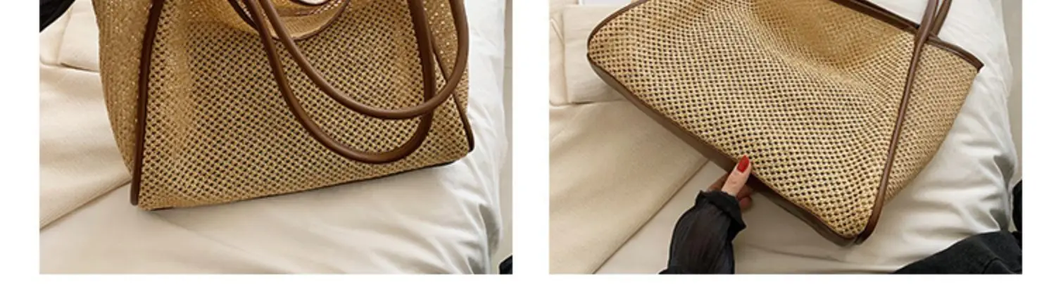 Women Woven Straw Shoulder Bag Large Capacity 2025 — feature 21