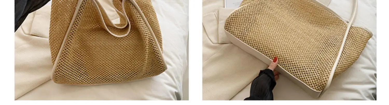 Women Woven Straw Shoulder Bag Large Capacity 2025 — feature 23