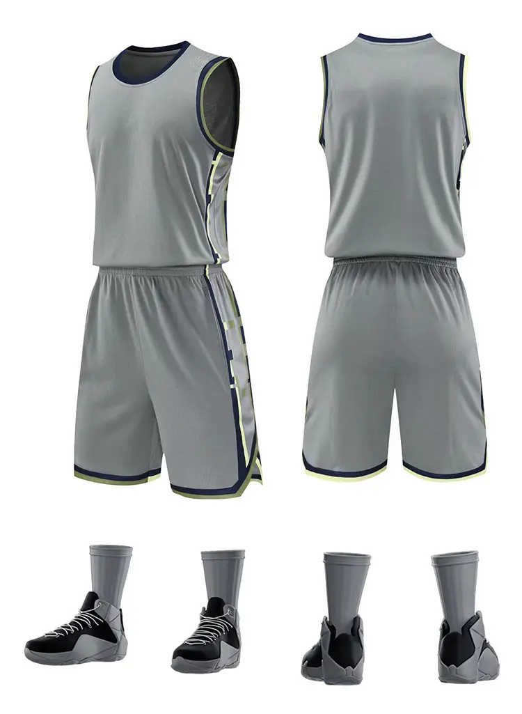 American Basketball Vest Set Navy Blue Sleeveless Game Training — feature 14