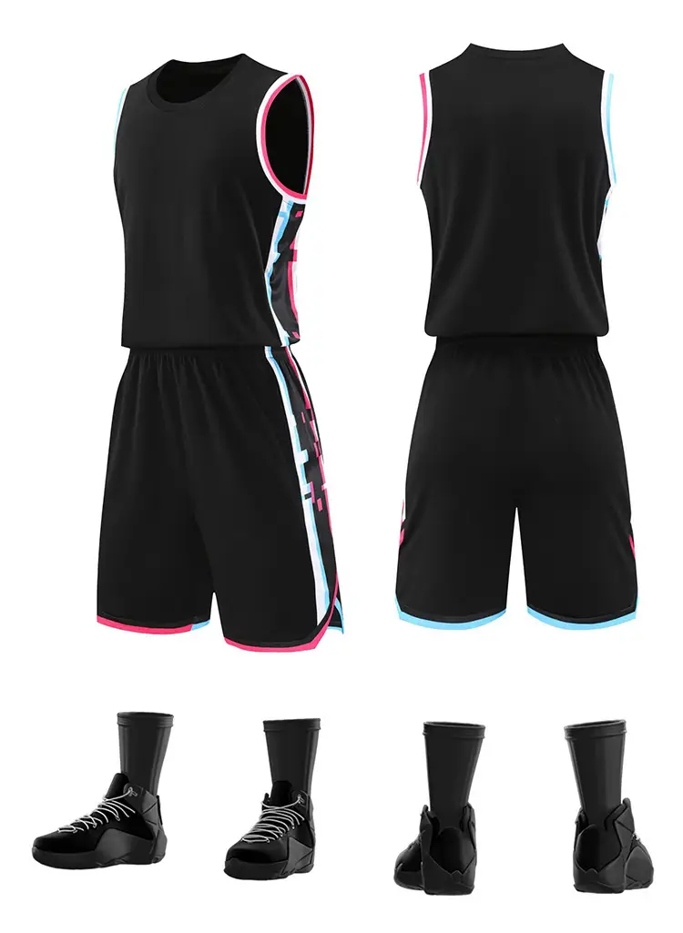 American Basketball Vest Set Navy Blue Sleeveless Game Training — feature 16